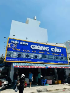 Thi công bảng hiệu HẢI SẢN GIĂNG CÂU