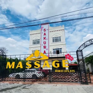 Thi công hệ bảng hiệu MASSAGE SAKURA