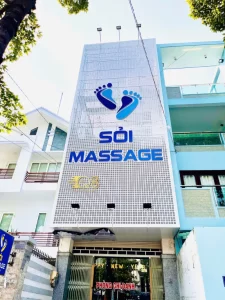 Thi công bảng hiệu mặt tiền SỎI MASSAGE