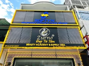 Thi công bảng hiệu SOFTYN & ZURNO Beauty Academy
